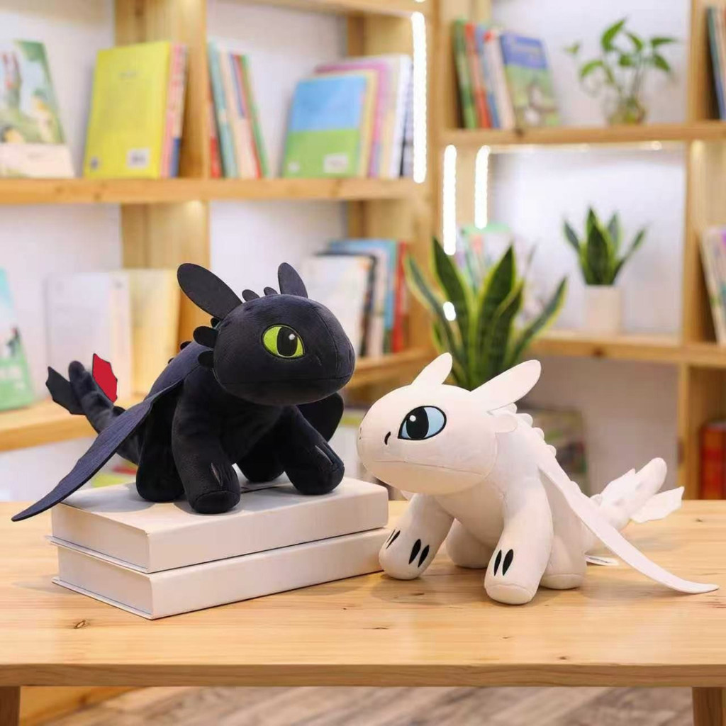 Dragon Toothless Light Fury Plush Toy Cute Dragon Figure Anime Character Soft Stuffed Pillow