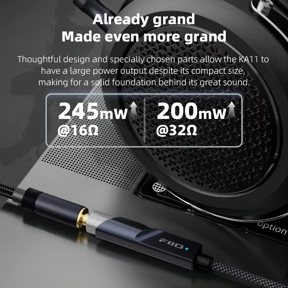 FiiO KA11 USB DAC & Headphone Amplifier CS43131 DAC Type-C to 3.5mm Adapter USB Dongle 384kHz/32bit