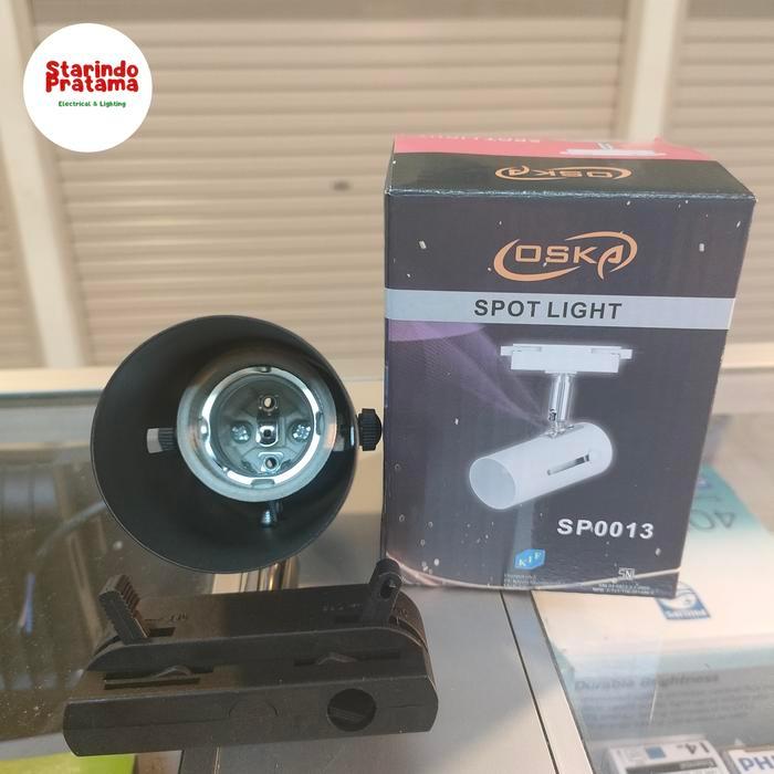 Fitting Lampu Sorot Track Rel E27 Warna Putih
