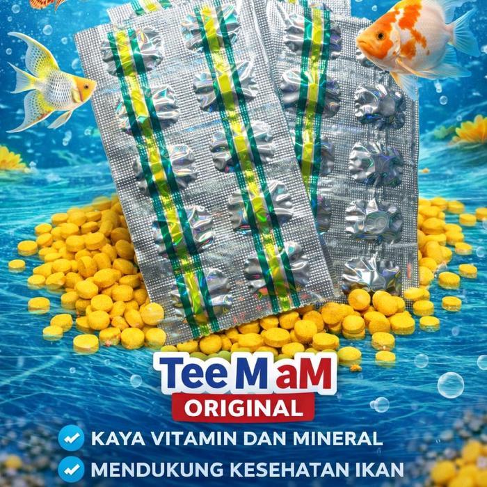 Tee M aM Original Vitamin & Suplemen untuk Ikan Hias Kaya Vitamin dan Mineral Mendukung Kesehatan