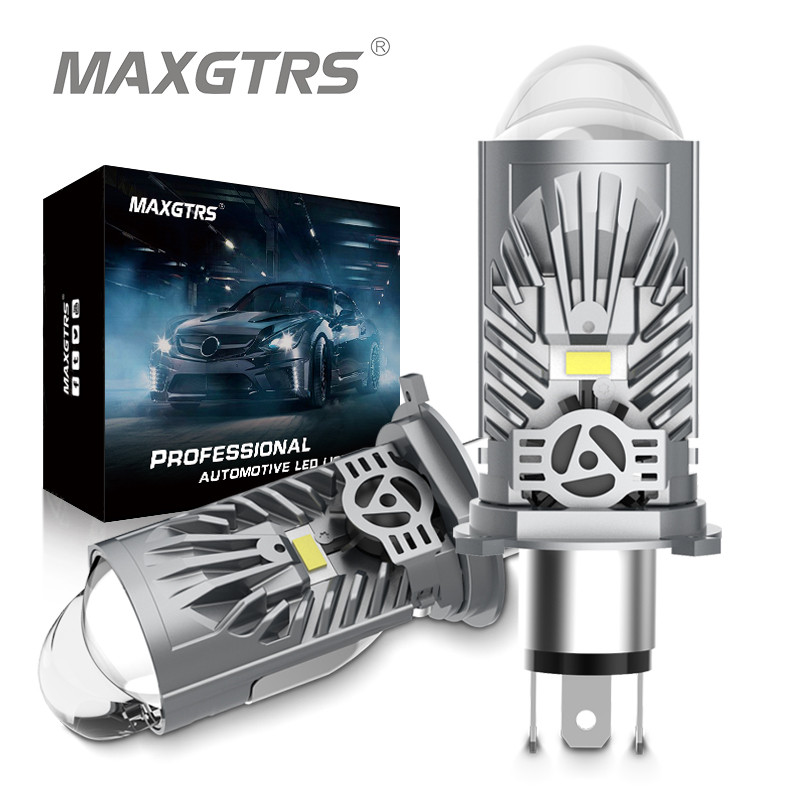 Dual Lens H4 LED Headlight Mini Projector Lens LED H4 Auto Lamp