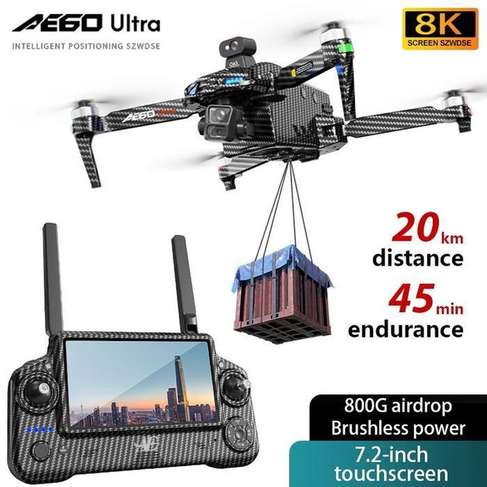 NEW DRONE AE60 ULTRA PROFESSIONAL DRONE WITH 8K CAMERA GPS 3-AXIS GIMBAL 360 OBSTACLE AVOIDANCE