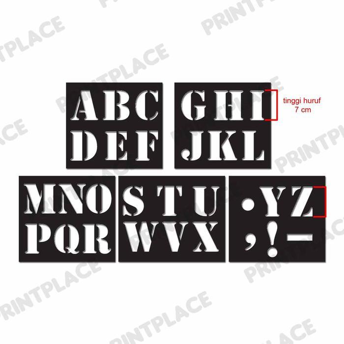 Stencil Mal Cetakan Cat Semprot Angka Dan Huruf Terlaris