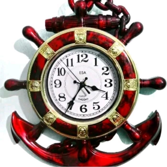 Jam Dinding Jam Jangkar Unik Model Jangkar Kapal Laut Frame