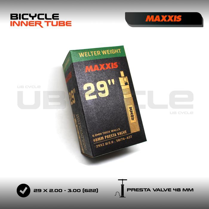 Alinja - Ban Dalam Sepeda 29 X 2.00 - 3.00 Maxxis 622 Presta Valve 48Mm Welter Weight Bicycle Inner