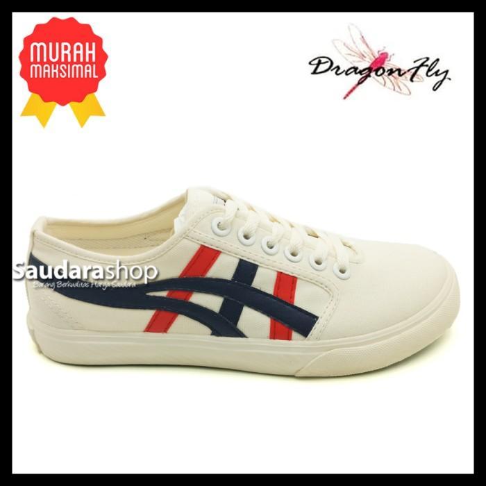 Sepatu Dragonfly Alpha Putih Navy / Sepatu Dragonfly Alpha White Navy