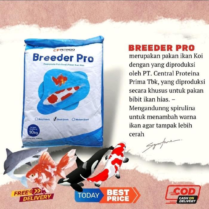 Pelet Koi Breeder Pro Karungan 10kg 5kg / CP Pet Indo / Pakan Bibit Ikan Hias / Pellet Spesialis Koi