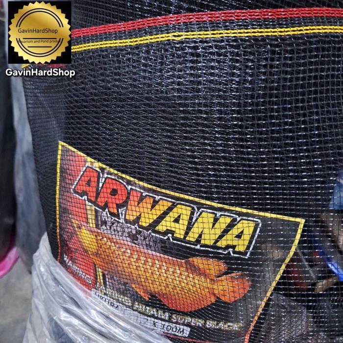 Waring Hitam Jaring Ikan Pagar Kebun Tanaman 1 Roll 120cmx100m Anyaman Plastik Multifungsi untuk