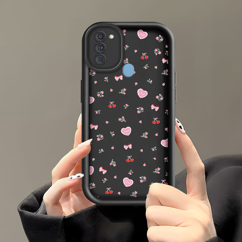Casing Hp Untuk Compitable With Samsung Galaxy A11 M11 Phone Case Softcase Flower Bow 6908 TY Soft K