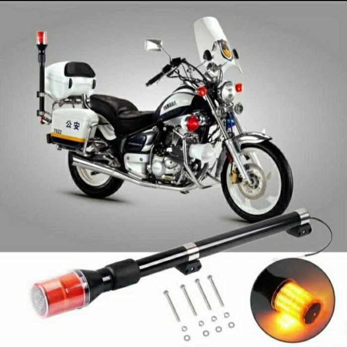 Original lampu Strobo Patroli Motor - Lampu Strobo Patwal Motor - Nyala Merah