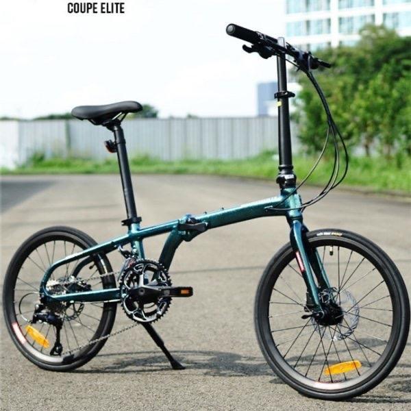 Sepeda Lipat Premium Folding Bike 20 Dominate Coupe Elite - Prism Green