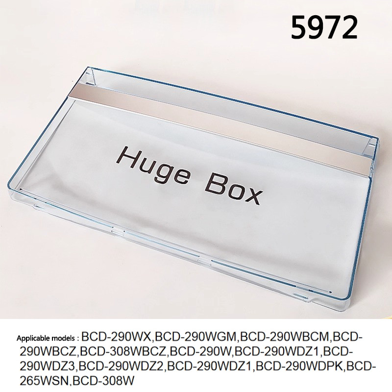 Refrigerator freezer drawer box front cover front handle 5972 handle for Haier BCD-290W BCD-308W