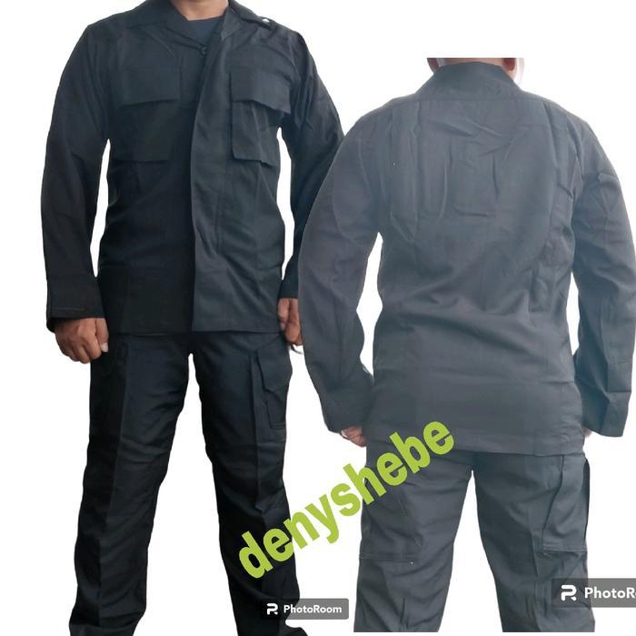 Set Baju dan Celana PDL Hitam Tactical - Ukuran Celana 34 Panjang 15
