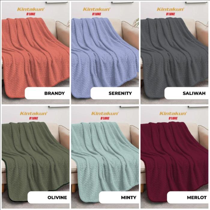 Kintakun D'luxe Selimut Dewasa JACQUARD Lembut Polos 160x200 cm