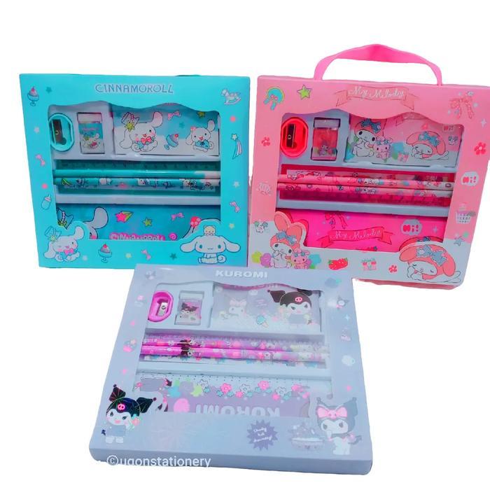 TERMURAH 1 SET ALAT TULIS SEKOLAH GAMBAR SANRIO / 1 SET ALAT TULIS PAKET LENGKAP SEKOLAH / GROSIR
