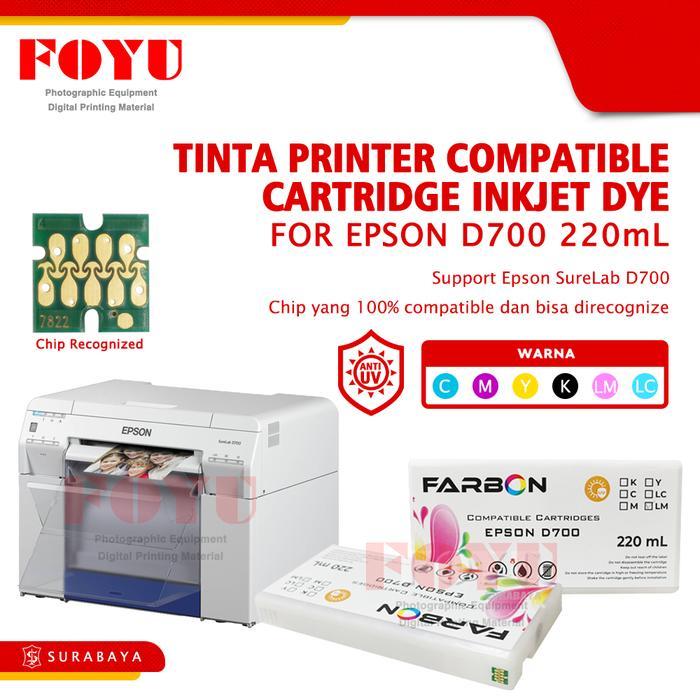 Tinta Printer Compatible Cartridge Inkjet Dye Epson D700 220mL