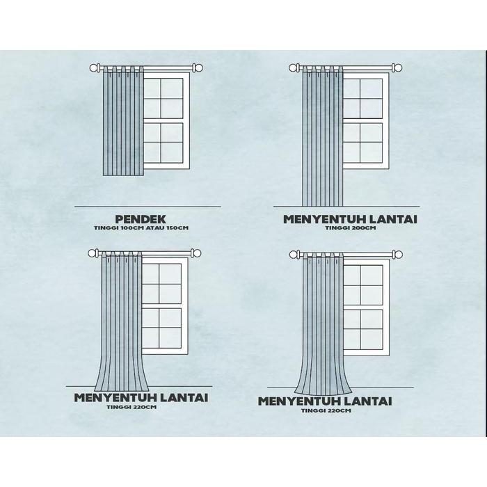"New" Gorden Pintu Emboss Polos Minimalis - Hordeng - Gordeng - Korden - Tirai