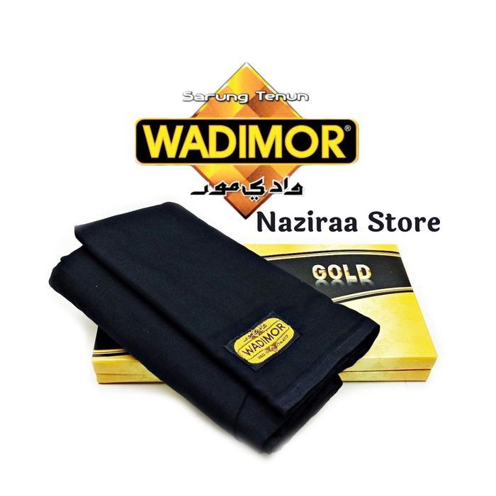 Promo Sarung Tenun Wadimor Hitam Polos Dewasa, Sarung Wadimor Hitam Polos Pria Muslim Nyaman