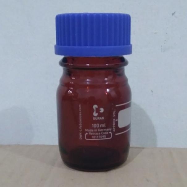 ` Laboratory Bottle Amber 100ml Duran. Botol Lab Coklat 100ml Duran.