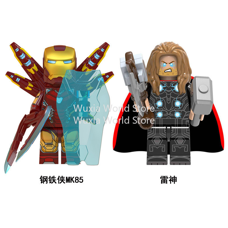 The Avengers figures Patriot Iron Man MK85 Thanos Ghost Rider The Flash Building block minifigure