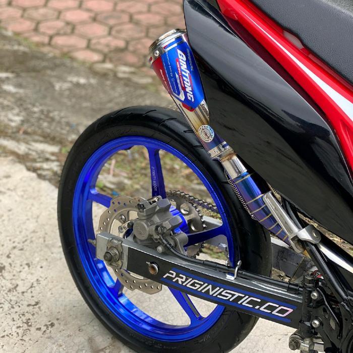 Knalpot Type Halfblue Series Kolong Atas Klx150 Crf150 Dtracker150 Wr155 Original Bintang Powerfull