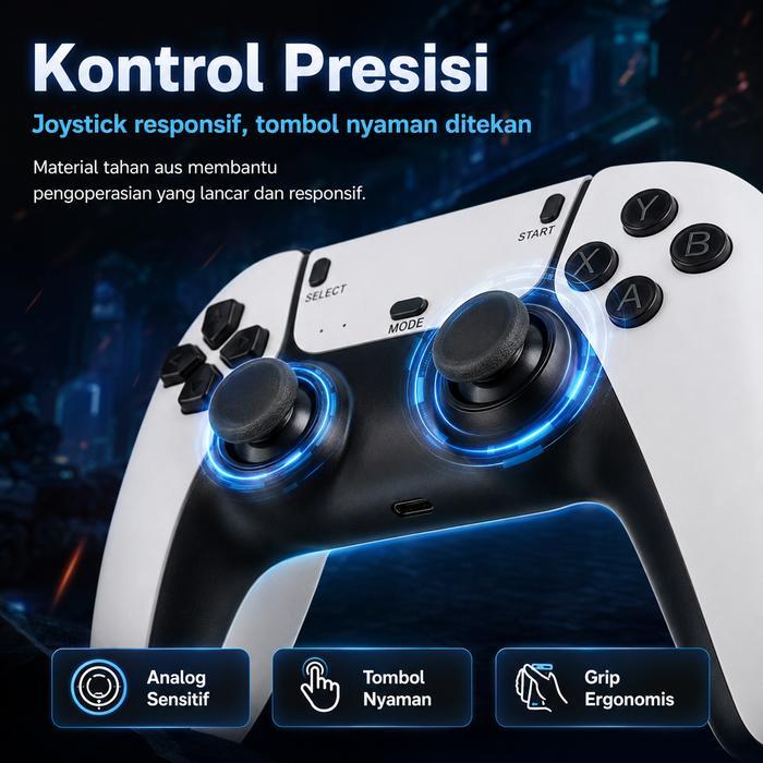 Hagibis - Nexus 1 - Play Stick - Dual Joystick Controller - 20.000+ Games Retro - Wireless - Untuk
