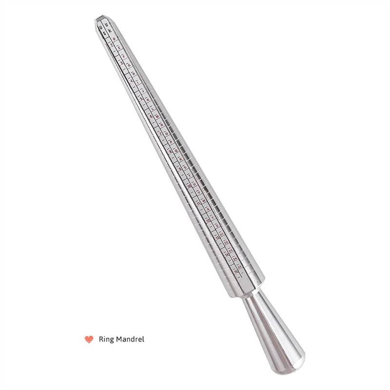 A44Z-3PCS Ring Sizer Measuring Tool Set, Ring Gauges With Finger Sizer Mandrel Ring Sizer For
