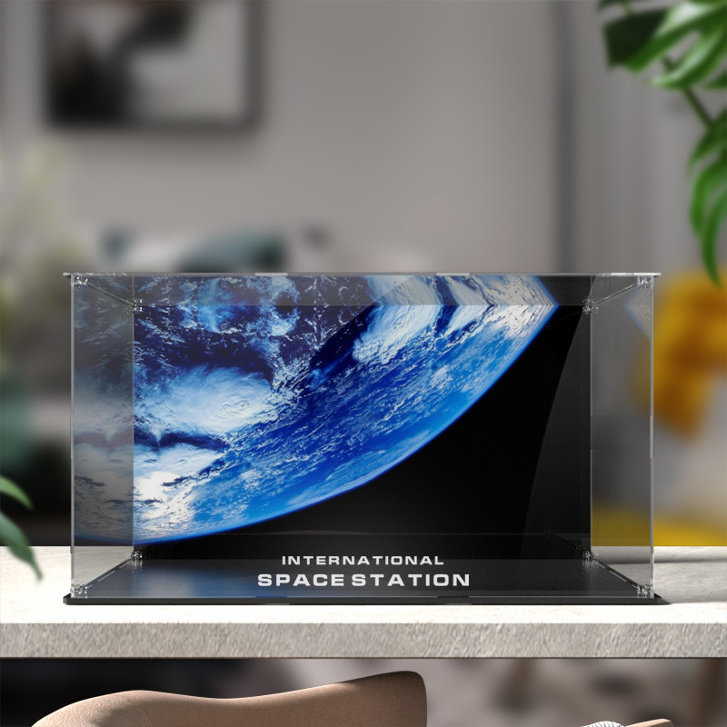 Acrylic Display Box for Lego 21321 International Space Station Dustproof Clear Display Case (Toy