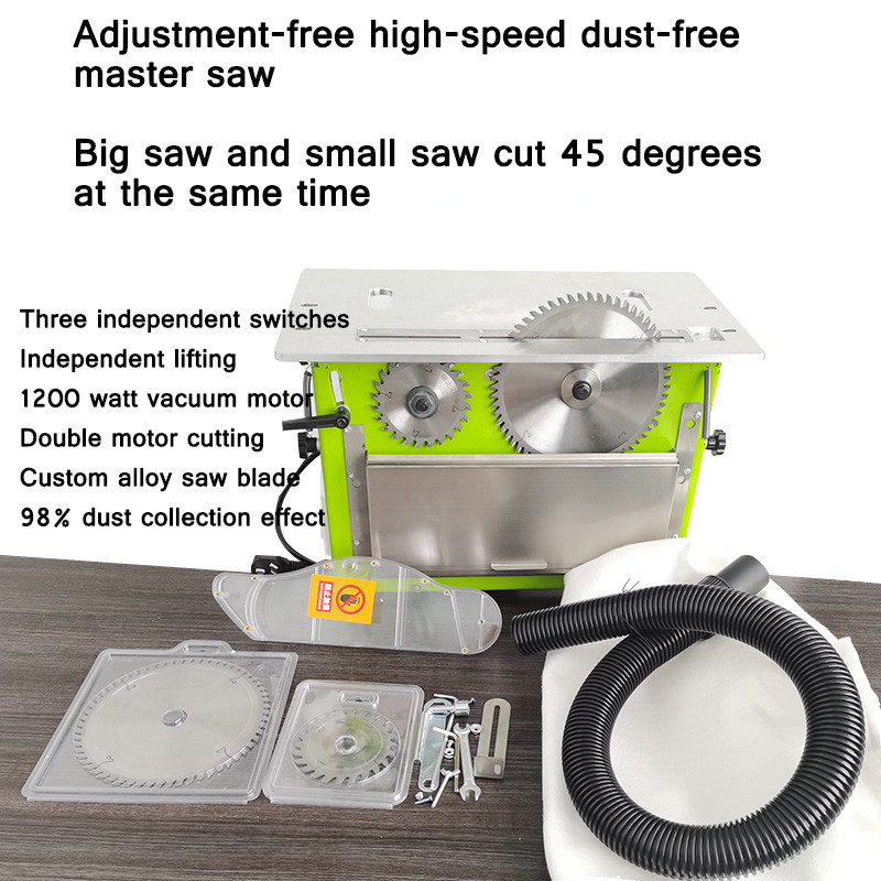 Electric Dust-Free Composite Wood Table Saw Multifunctional Woodworking Sliding Table Saw Integrated