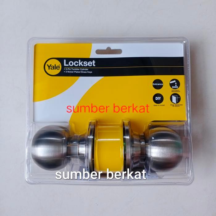 Kunci bulat yale vca 5127 us32d , kunci kamar mandi yale