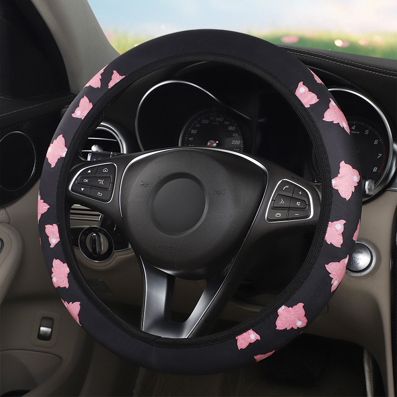 3PC Car steering wheel cover without inner ring, butterfly car interior steering wheel handle cover,