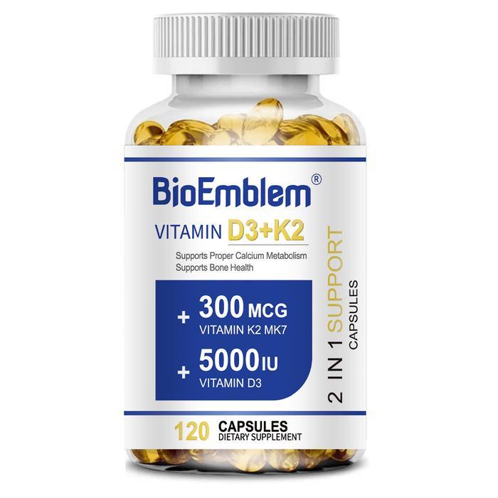 Kapsul Vitamin D3K2 5000iu Vitamin D3 300mcg K2