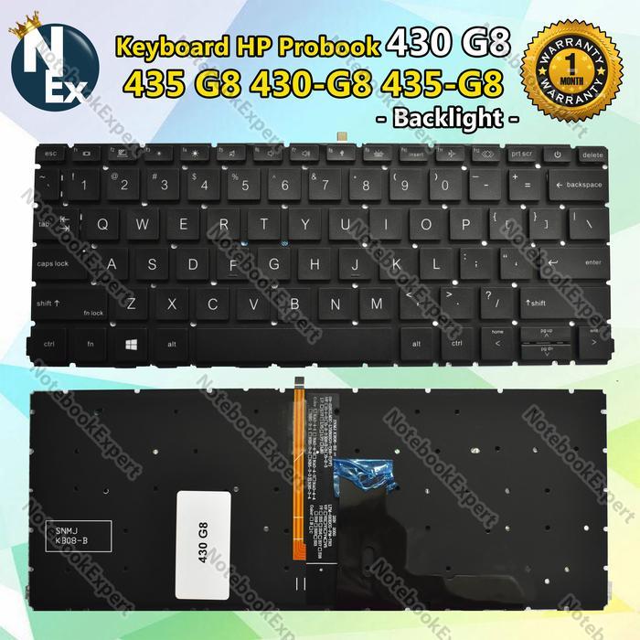 Keyboard Hp Probook 430 G8 435 G8 430-G8 435-G8 Black With Backlight