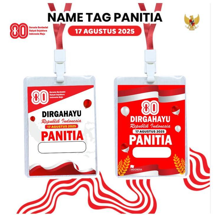 { 15 Pcs } Set Name Tag Panitia Name Tag Panitia Kemerdekaan Diskon Sell