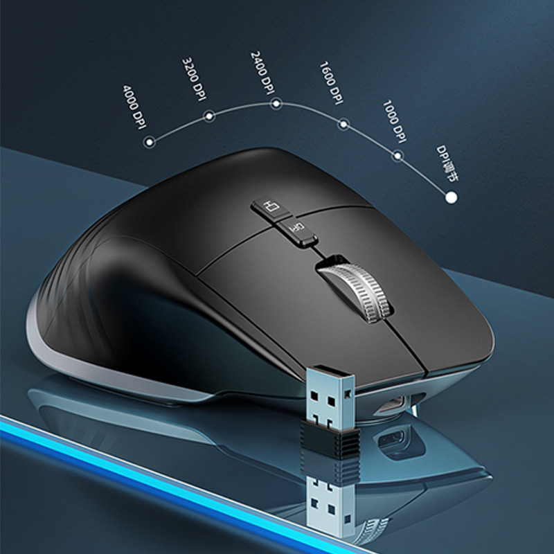 VICTSING M10 2.4G+Bluetooth wireless mouse Rechargeable office business 2.4G Wireless Ergonomic