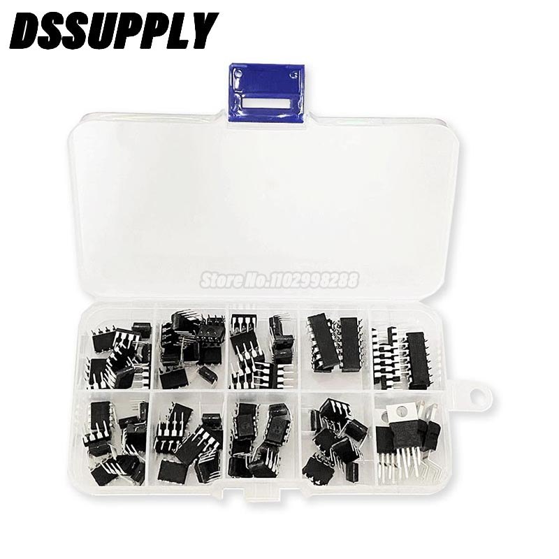 85PCS/Set Integrated Circuit DIP IC JRC4558 LM358 LM386 LM324 LM393 LM339 NE5532 UA741 Electronic