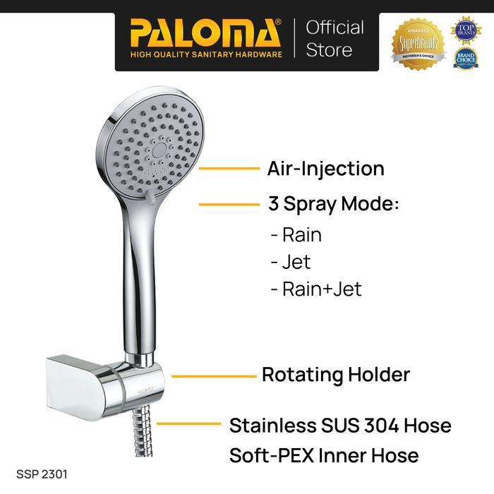 PALOMA - PALOMA SSP 2301 Shower Set Paket Handshower Mandi Hand Shower Head Shower Chrome Krom
