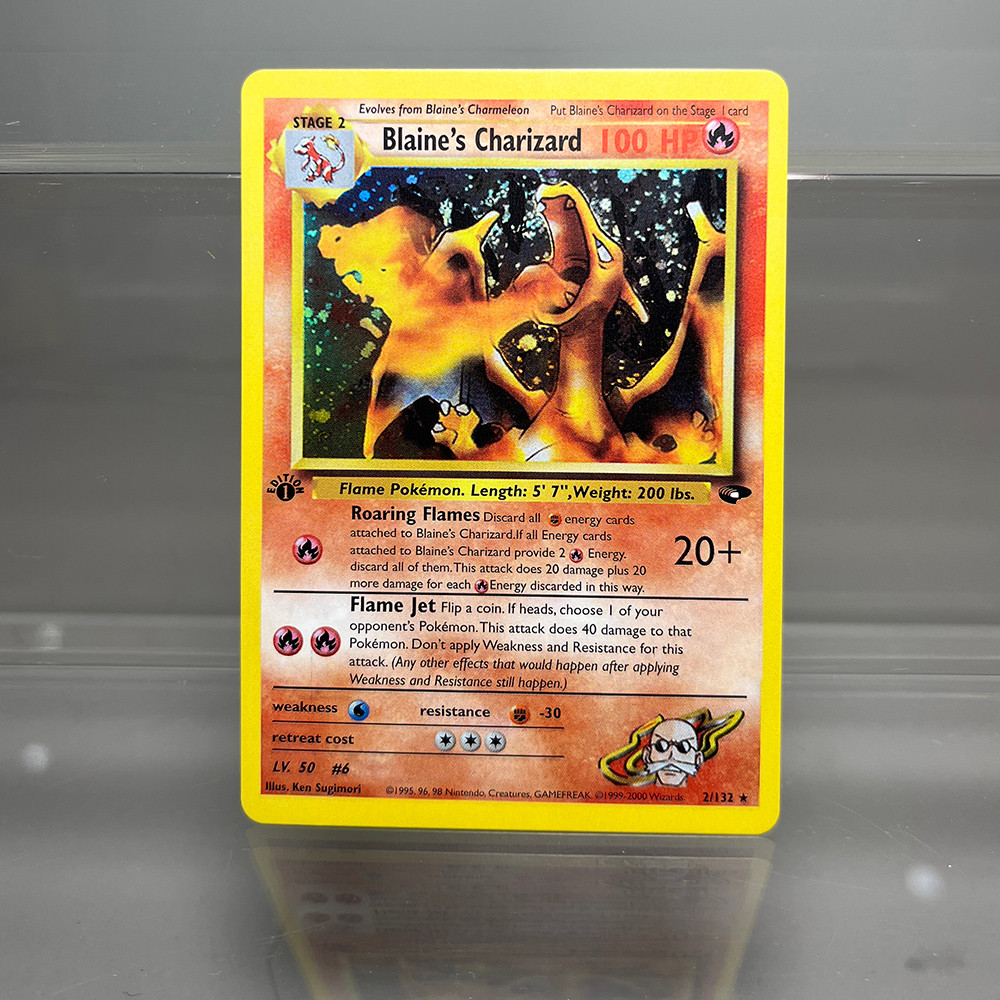 Charizard PTCG Single Collection Card 1st Edition 1996 Vmax Ex Rare Rainbow Card PKM Proxy Cards