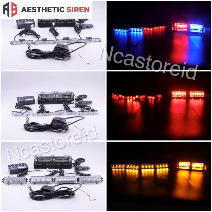 Original PAKET STROBO VIPER S2 DAN STROBO GRILL MOBIL TERANG DAN BERGARANSI