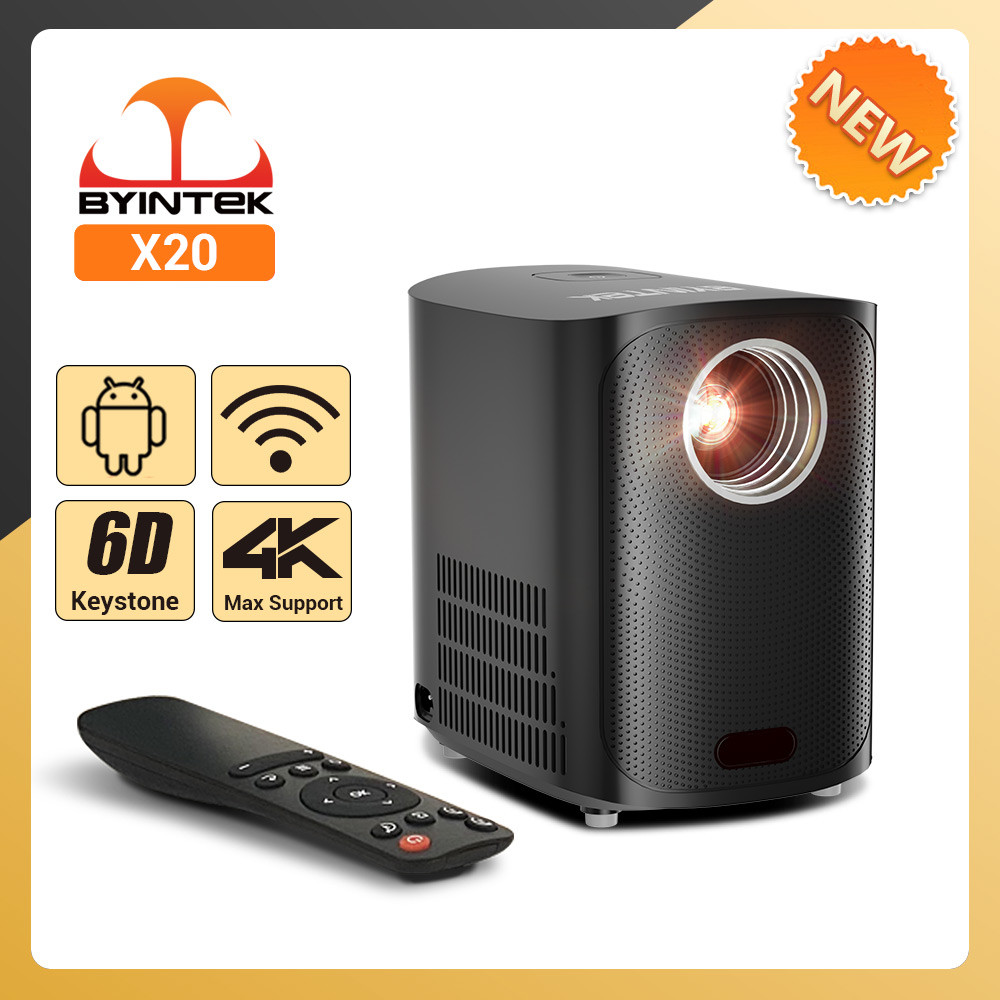 New Arrival BYINTEK X20 Portable Mini LED Smart Android Wifi Home