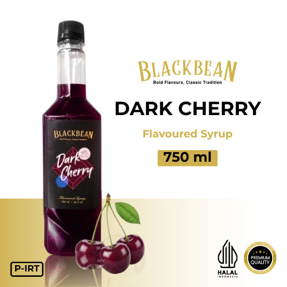 BLACKBEAN - DARK CHERRY SYRUP PREMIUM 750ML /  SIRUP DARK CHERRY PREMIUM / DARK CHERRY SIRUP PREMIUM