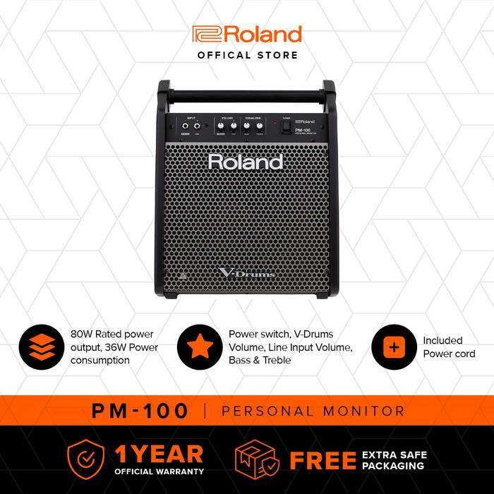 Promo Roland Pm-100 Personal Monitor Amplifier Drum Elektrik 80 Watt
