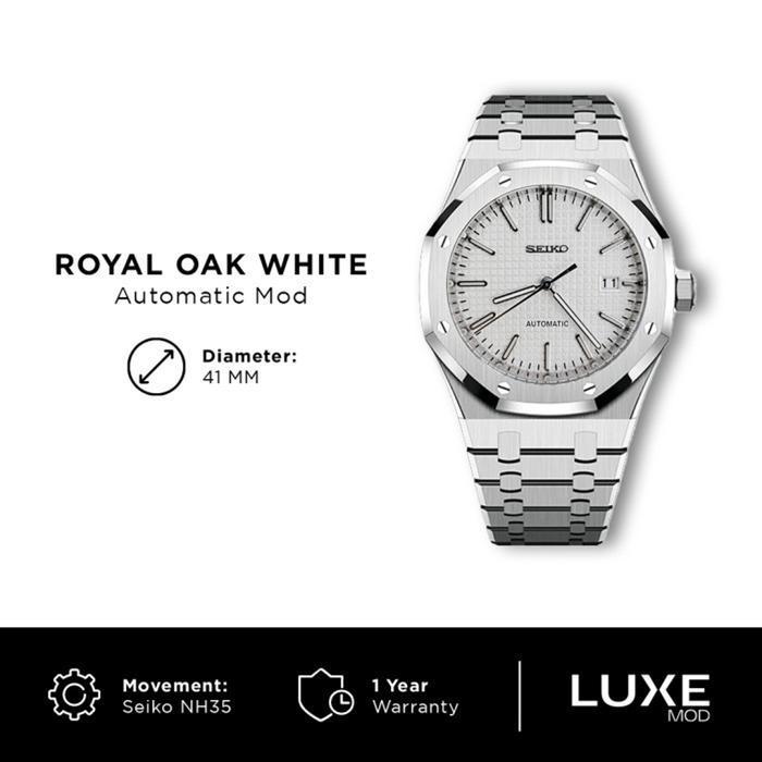 Ready Seiko Oak White Dial NH35 Automatic
