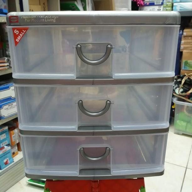 Organizer Mini Container 3 Susun Shinpo SIP 355-S3/ Laci 3 Susun Sedang Shinpo Modern