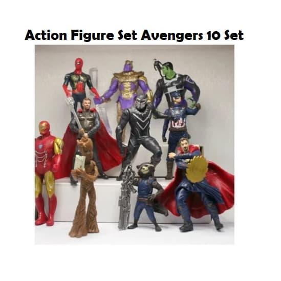 Action Figure Set Karakter Avengers End Game Marvel Thanos Thor (01E)