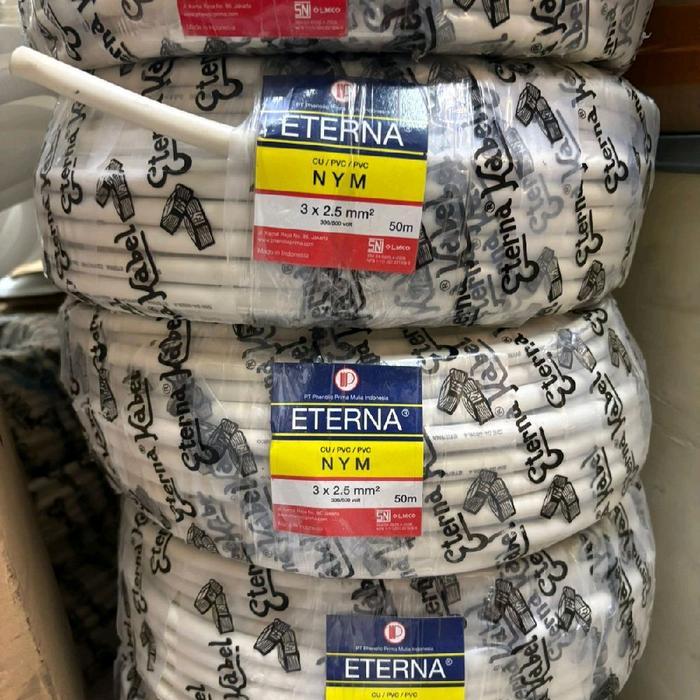 Kabel Eterna Nym 3X2,5 / Kabel Listrik Eterna Nym 3X2.5 Per Roll 50 M Berkualitas