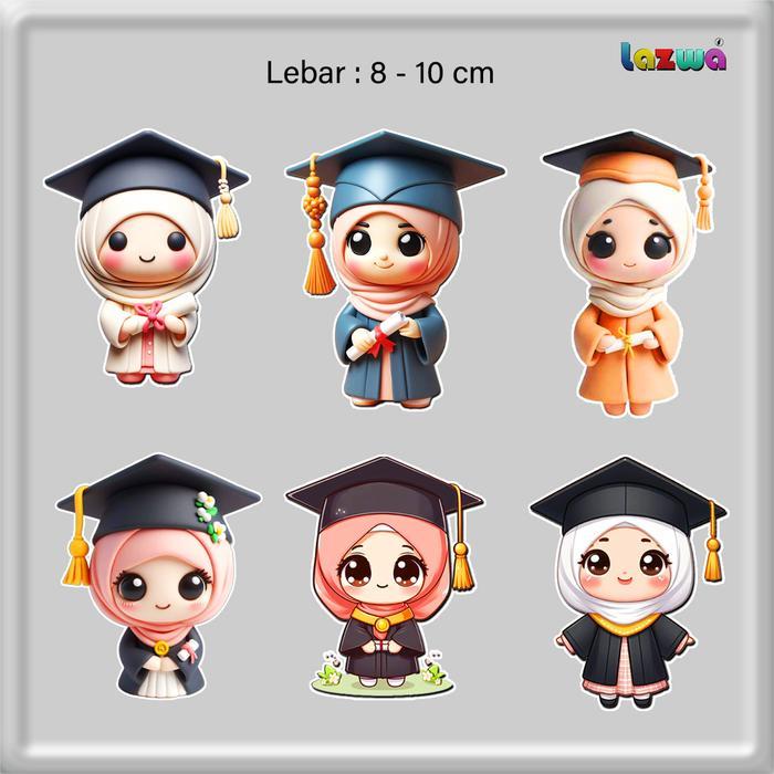 Topper buket wisuda graduation pria & wanita hiasan