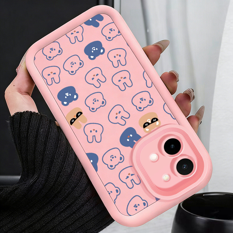 Casing Hp untuk VIVO Y28 2024 Case Little bunny fully stamped Kasing silikon Cesing Softcase bahan t