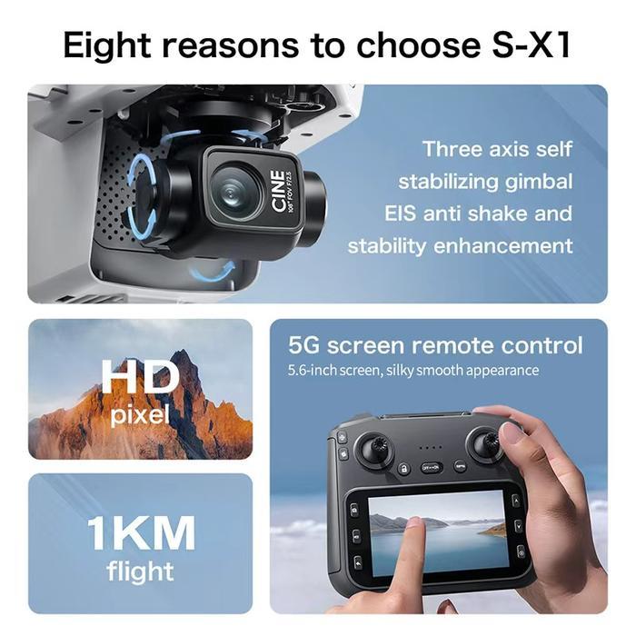 Promo Drone Sx-1 Hd Kamera Depan 1080P Stabil & Canggih Dengan Gps + Eis + Optical Flow Terlaris