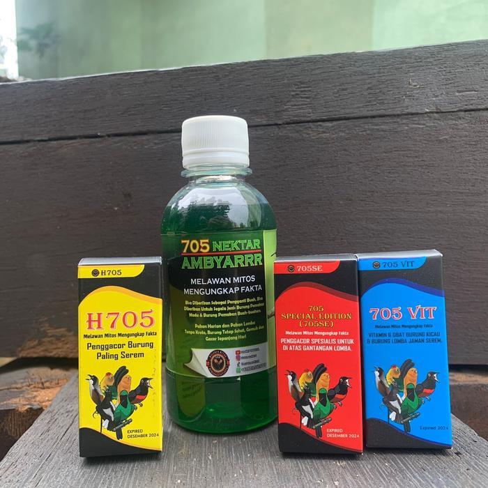 BUNDLING H705 705SE Paket Bundling Pakan dan Vitamin Burung Kicau Lengkap H705 + 1 705SE + 1 705VIT,
